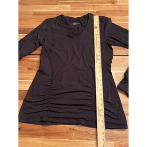 Zella performance, athletics long sleeve‎ ruched black long sleeved Tshirt Sz XL